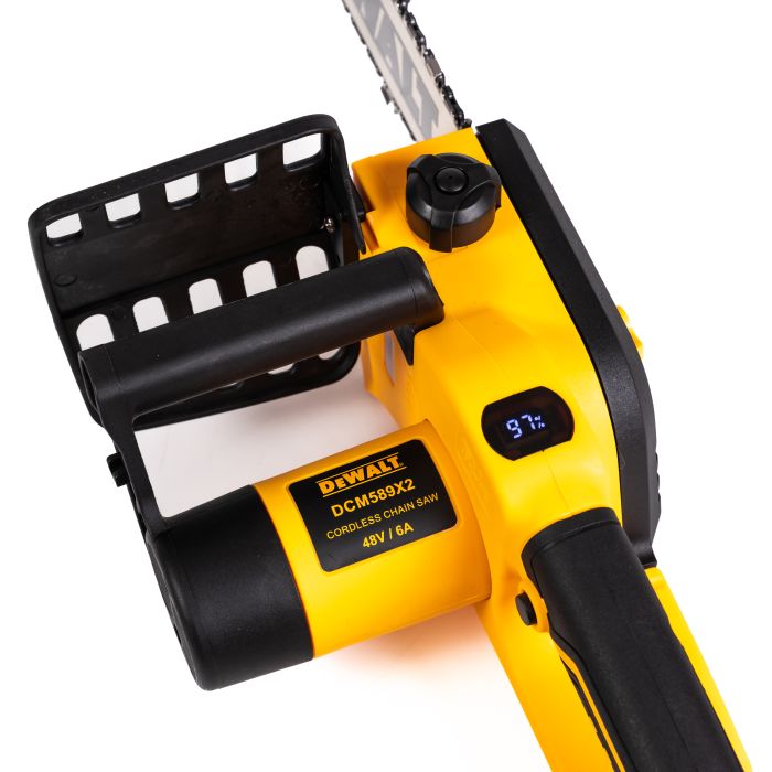 Ланцюгова акумуляторна пила DeWalt DCM589X2 (48V, 6Ah) Пила Деволт 30см безщіткова + 2 АКБ в наборі