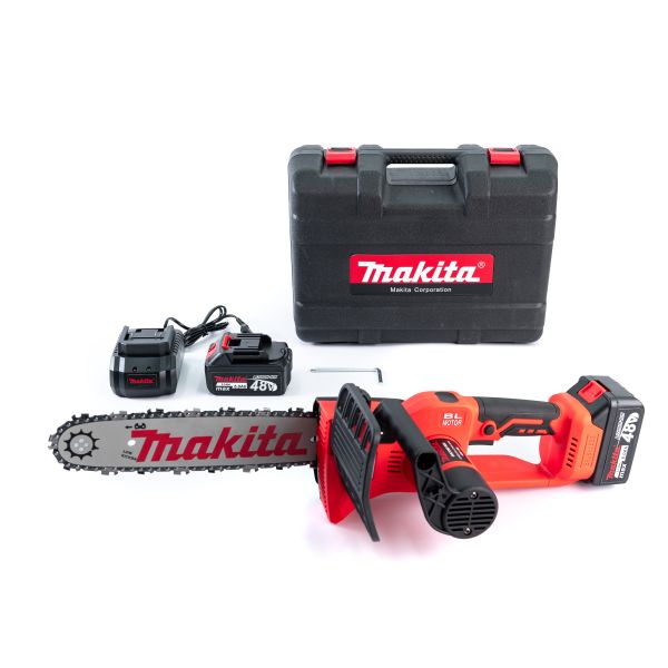 Безщіткова акумуляторна пила Makita DUC130Z RED (48V 6 Ah) АКБ пила Макіта 30 см з автоматичним мастилом