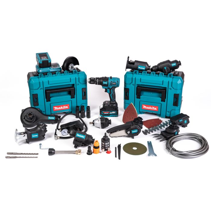 Акумуляторний багатофункціональний набір Makita 13в1 DF700DWE (48V, 6Ah) Мультитул Макіта з 2 кейсами