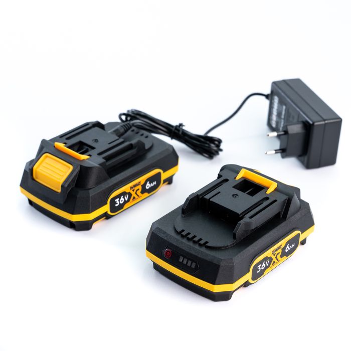 Безщітковий акумуляторний секатор DeWalt DCMPP590P2 (36V, 6AH) Садовий АКБ секатор Девольт із різом 35 мм