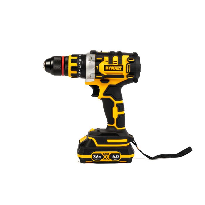 Акумуляторний шуруповерт DeWalt DCD996P2 (36V, 6Ah) Ударний шуруповерт безщітковий Деволт 13мм з набором інструменту