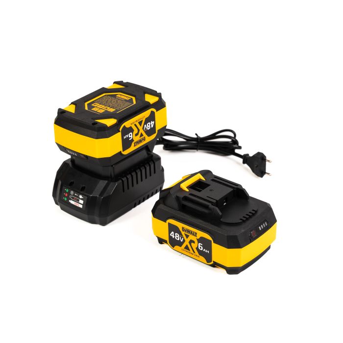 Акумуляторний ударний шуруповерт DeWalt DCD1007WW2T (48V, 6Ah, патрон 13мм) Потужний безщітковий шуруповерт Деволт з ручкою