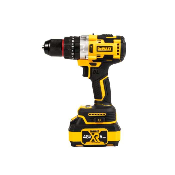 Акумуляторний ударний шуруповерт DeWalt DCD1007WW2T (48V, 6Ah, патрон 13мм) Потужний безщітковий шуруповерт Деволт з ручкою