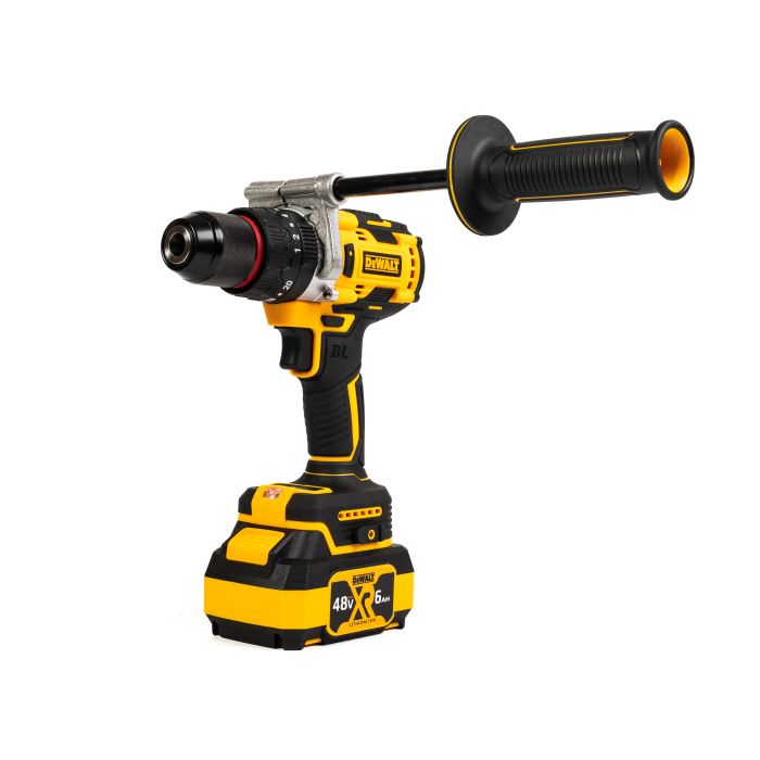 Акумуляторний ударний шуруповерт DeWalt DCD1007WW2T (48V, 6Ah, патрон 13мм) Потужний безщітковий шуруповерт Деволт з ручкою