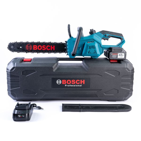 Безщіткова акумуляторна пила BOSCH GSR350iW (48V, 6 Ah) Потужна пила Бош із шиною 40 см для дров