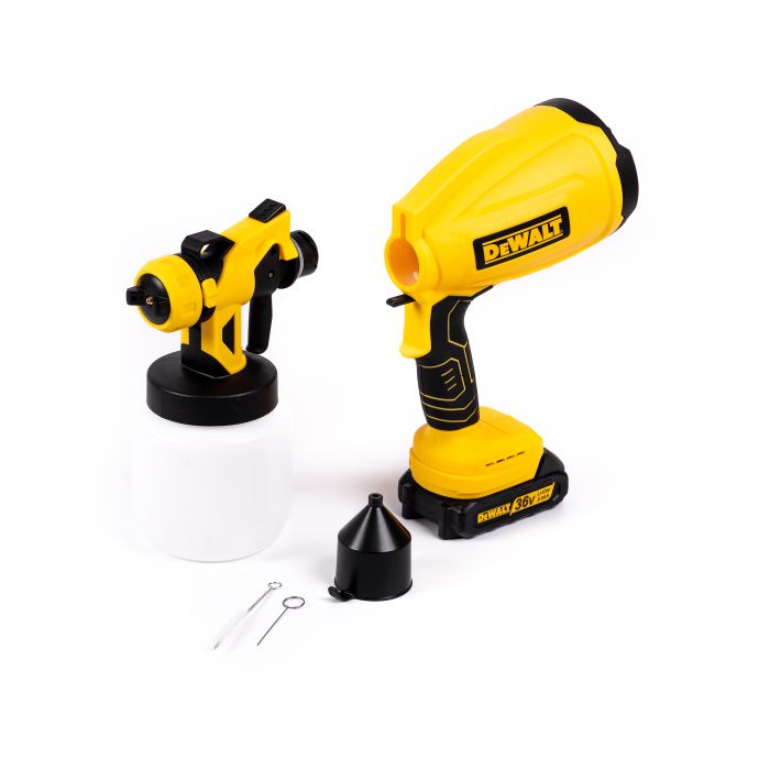 Краскопульт аккумуляторный DeWalt DCE550N 36V Пульверизатор Деволт с 2 АКБ, с регулировкой для покраски