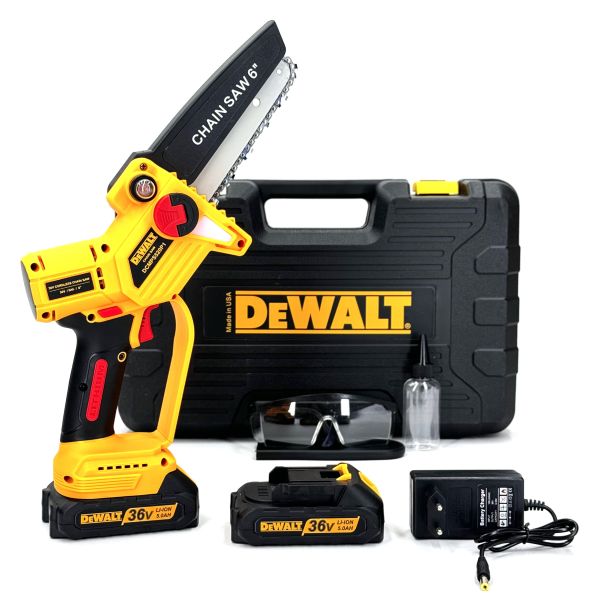 Безщіткова акумуляторна мініпила DeWalt 15 см DCMPS520P1 (36V,5AH) Пила девольт з автоматичним мастилом 