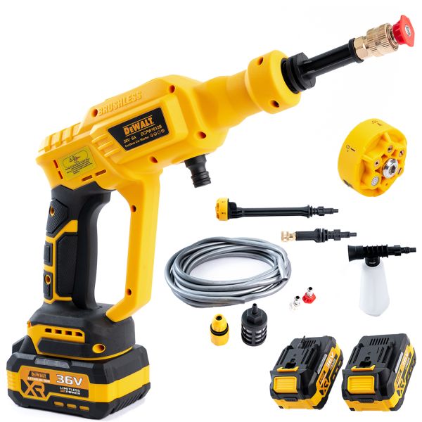 Акумуляторна безщіткова мийка DeWalt DCPW1012B ( 36V 6 Ah 40 барів) Ручна автомийка Девольт з дисплеєм