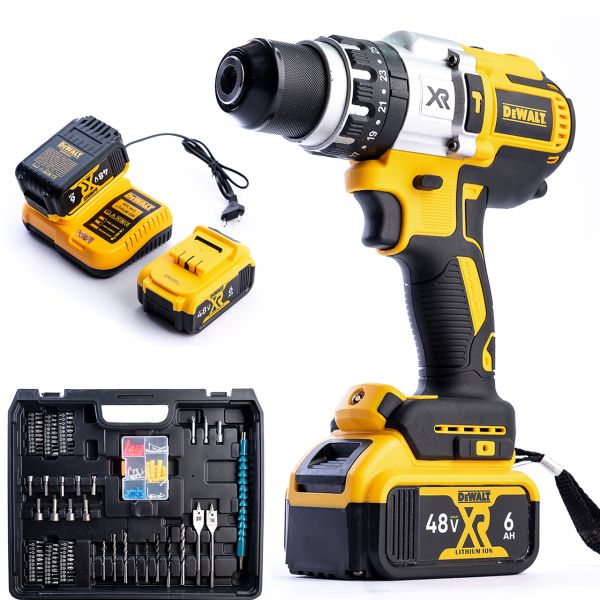 Акумуляторний ударний дриль-шуруповерт DeWalt DCD996P3 (48V, 6AH) Безщітковий із великим набором Деволт
