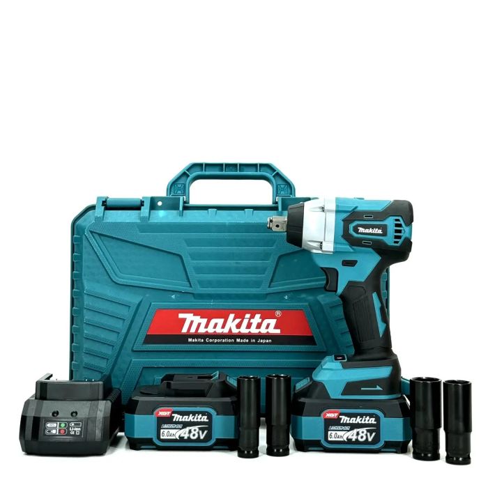 Безщітковий акумуляторний гайковерт Makita DTW701Z (48V, 6AH) Потужний ударний гайковерт Макіта в кейсі