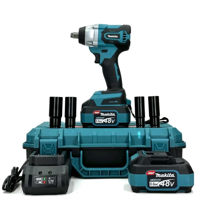 Безщітковий акумуляторний гайковерт Makita DTW701Z (48V, 6AH) Потужний ударний гайковерт Макіта в кейсі