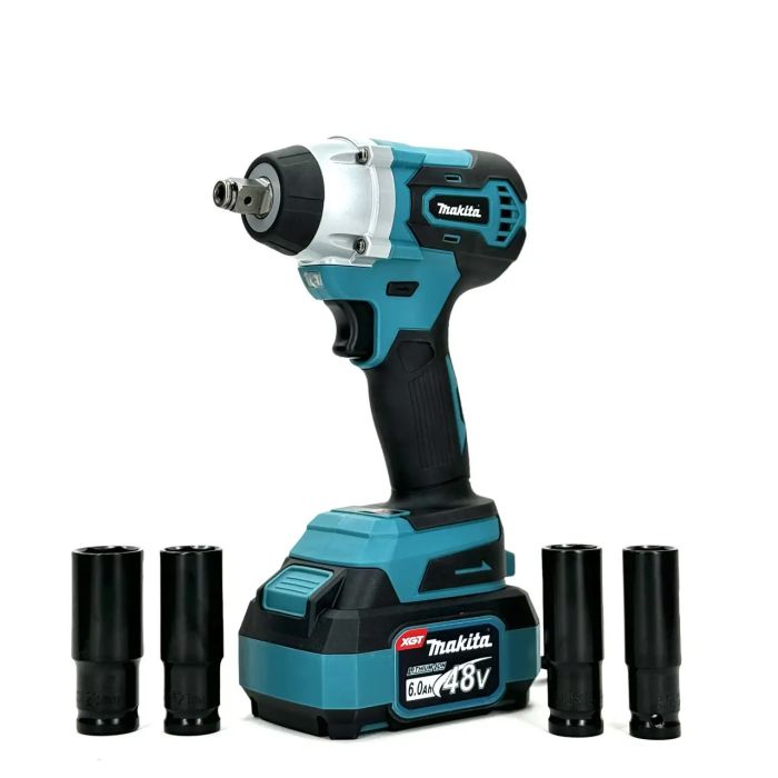 Безщітковий акумуляторний гайковерт Makita DTW701Z (48V, 6AH) Потужний ударний гайковерт Макіта в кейсі