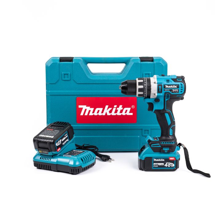 Акумуляторний безщітковий шуруповерт Makita DHP501RTE (48V, 6Ah) Шуруповерт ударний Макіта 13 мм з насадками в кейсі